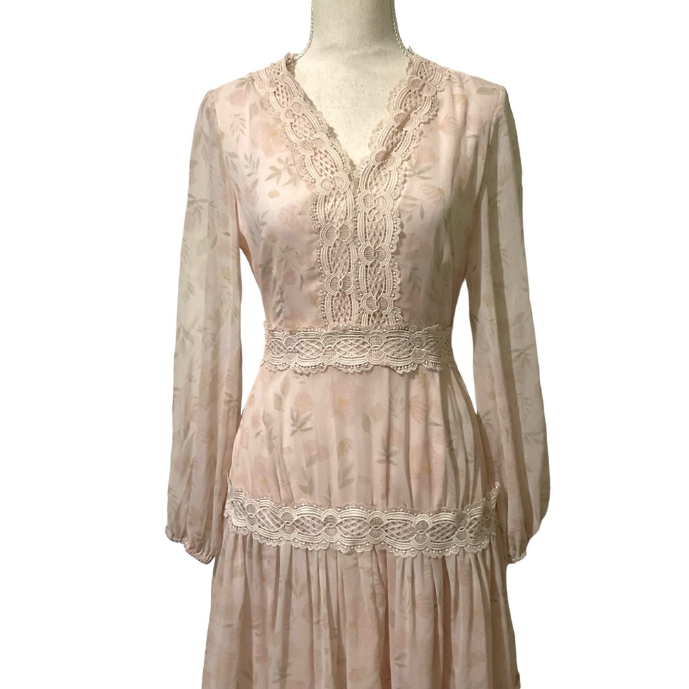 Rachel Parcell Blush Pink Floral Midi Dress - Picture 4 of 13